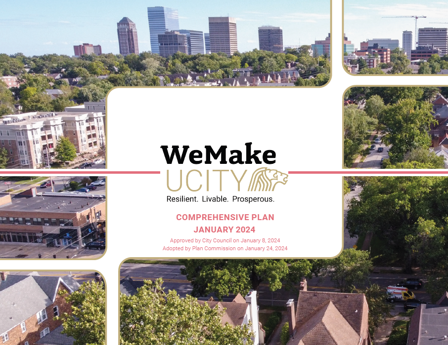 Cover page of the University City Comprehensive Plan, which was adopted in January 2024.