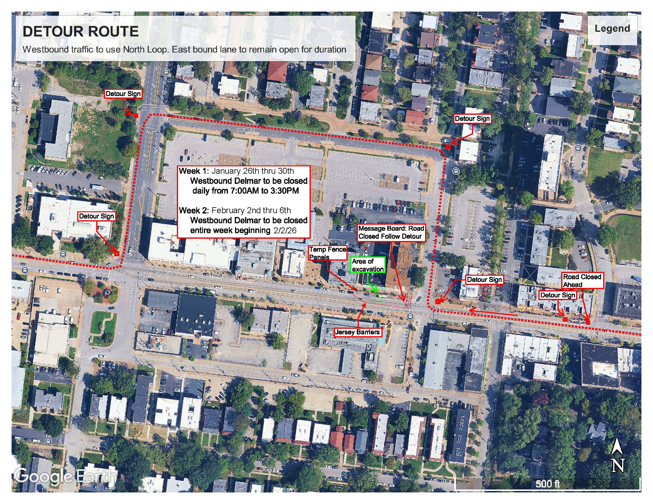 Local U City Detour Route 1-22-26